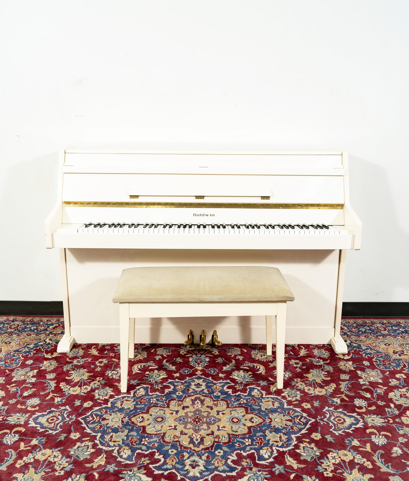 Baldwin E50HPI Upright Piano | Satin White | SN: 1508316 | Used