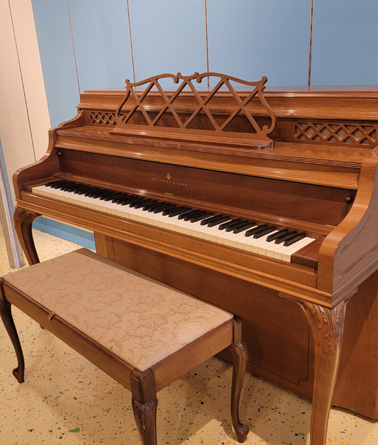 1968 Steinway & Sons 42" Y215 Upright Piano | Satin Walnut | SN: F405961