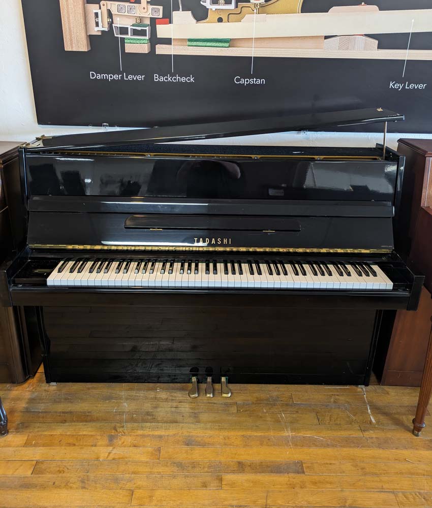 Tadisha Console Upright Piano | Polished Ebony | SN: 390301 | Used