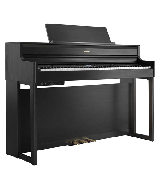 Roland HP704 Digital Piano Kit w/ Stand and Bench - Charcoal Black