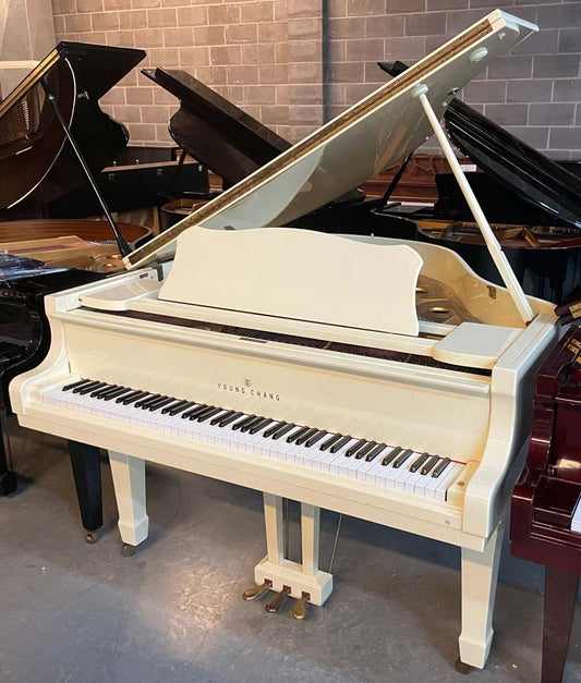 1983 Young Chang 5'2" G157 Baby Grand Piano | Polished White | SN: G008266 | Used