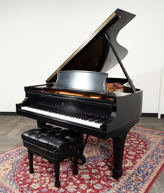 Steinway Model B Grand Piano | Satin Ebony | SN: 555619 | Used