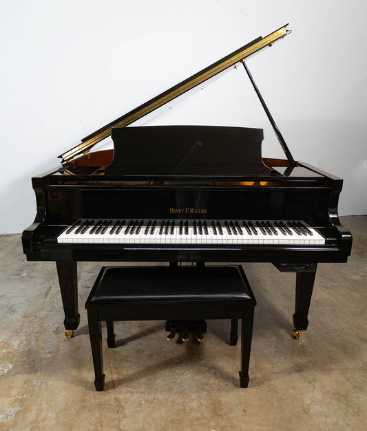 Henry F Miller HMG-058S Player Grand Piano | Polished Ebony | 4'11" | Serial No. 974343 | Used