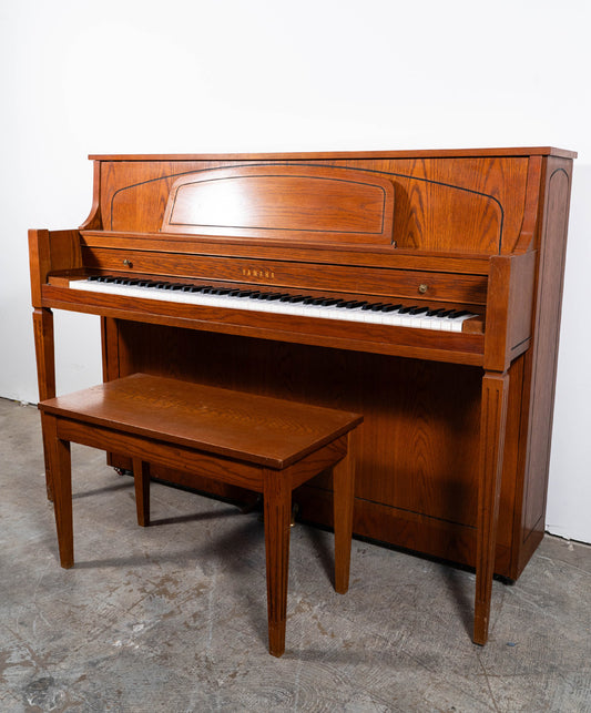 1979 Yamaha M450 TAO Upright Piano | Satin Oak | 44.5" | Used