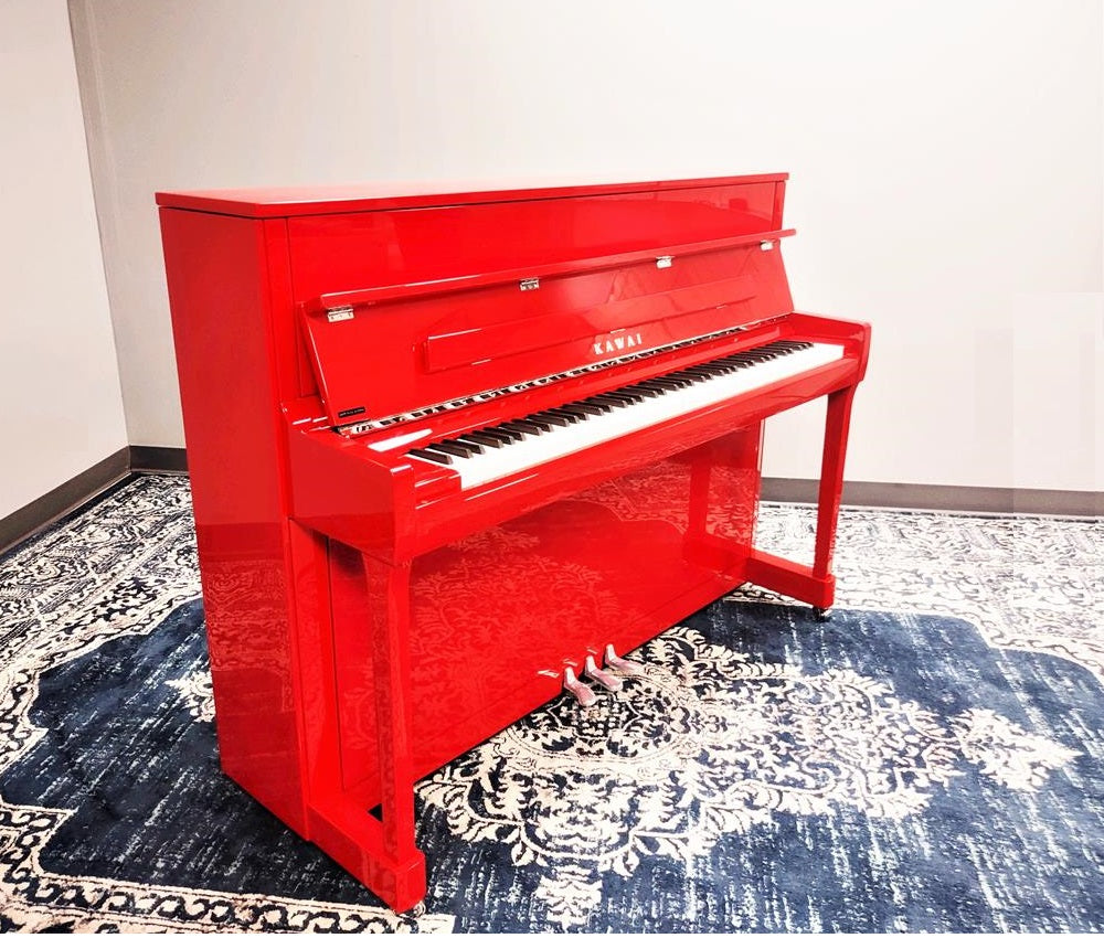 Kawai K-200 Upright Piano | Ferrari Red Polish | 45" | New