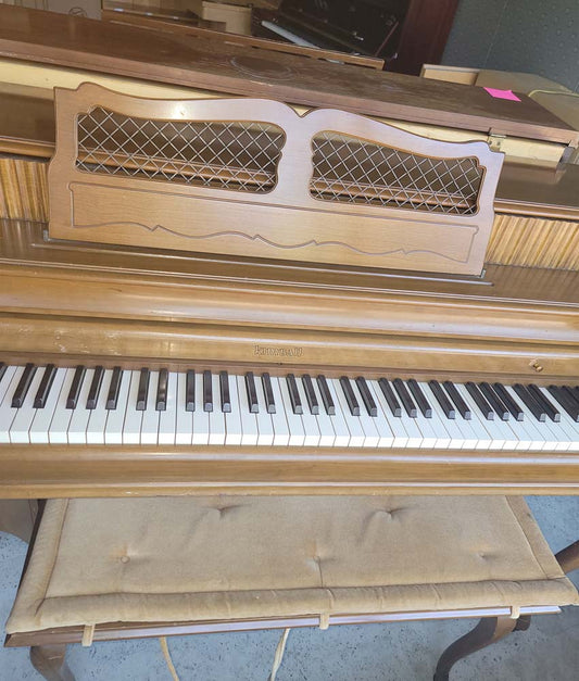 1959 Kimball Upright Piano | Walnut Satin | SN: 603837 | Used