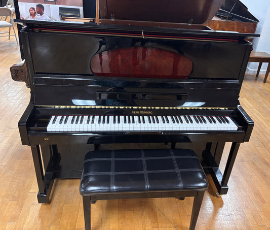 Gerh Steinberg EV123 Upright Piano | Polished Ebony | Serial No. 7782419 | Used