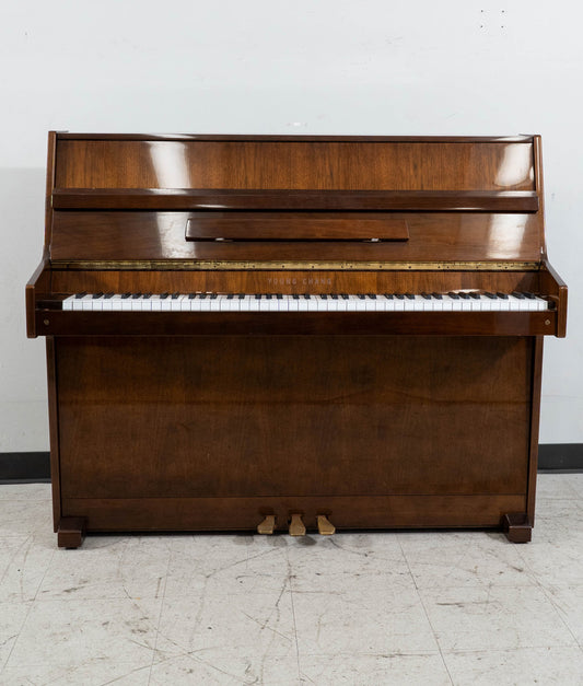 Young Chang E101 Upright Piano | Polished Mahogany | Serial No. 1326717 | Used