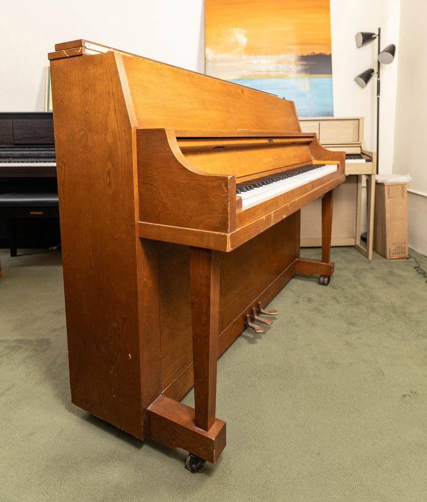 1972 Yamaha 45" P22 Upright Piano | Satin Walnut | Used