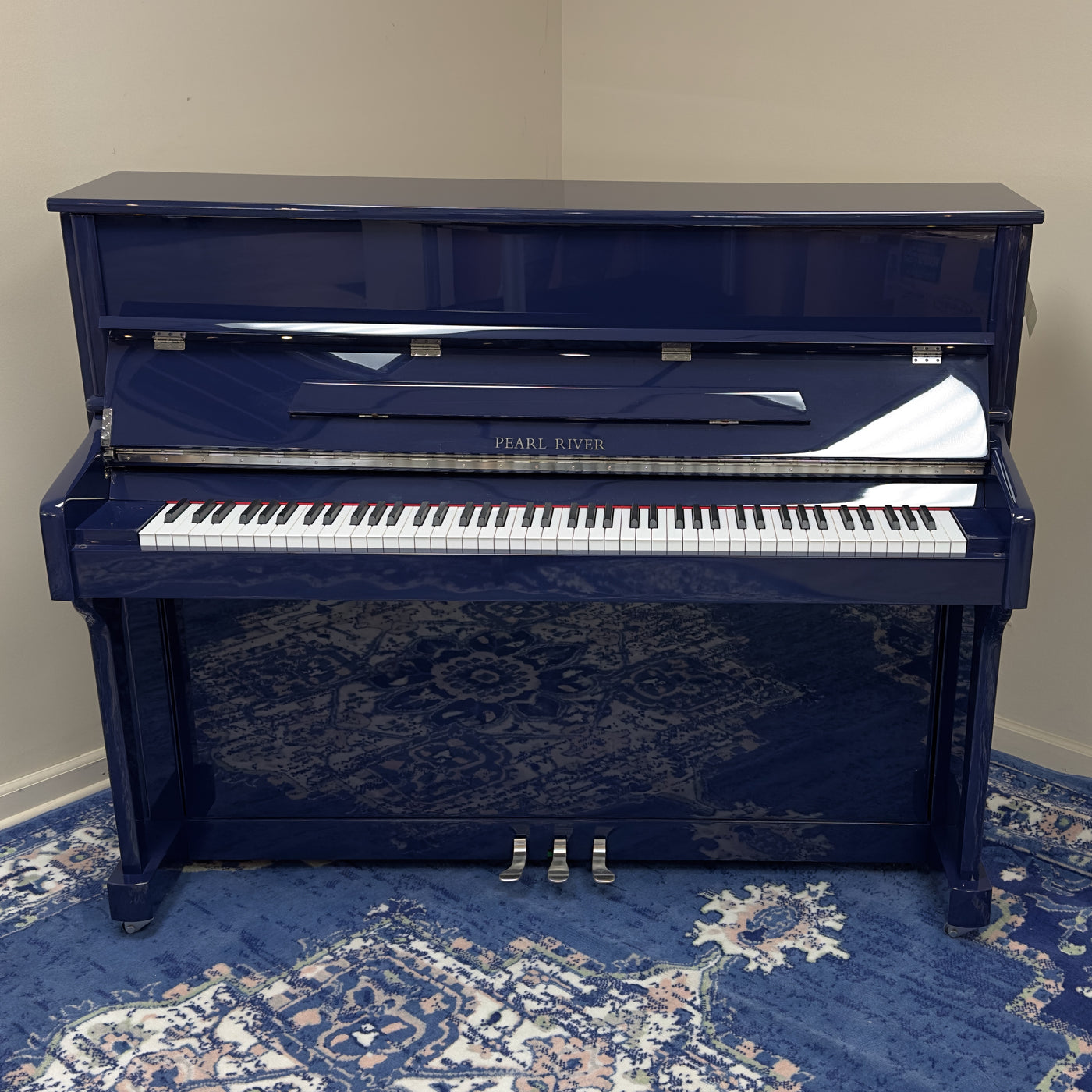2023 Pearl River 118 Classic Studio Upright Piano | Blue Polish | Serial No. 2580836 | Used