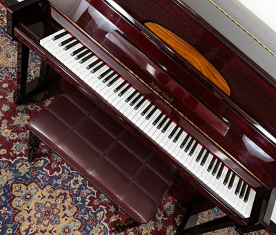 Lothar Schell Upright Piano | Polished Mahogany | SN: 300111 | Used