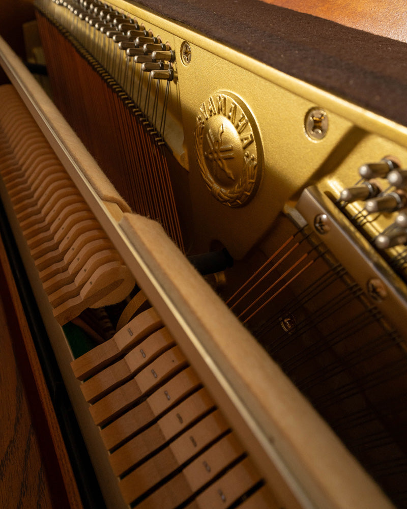 1979 Yamaha M450 TAO Upright Piano | Satin Oak | 44.5" | Used