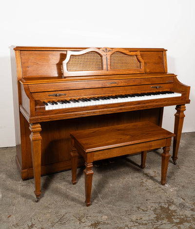 1989 Baldwin Acrosonic 255A Upright Piano | Oak | Serial No. 1468581 | Used