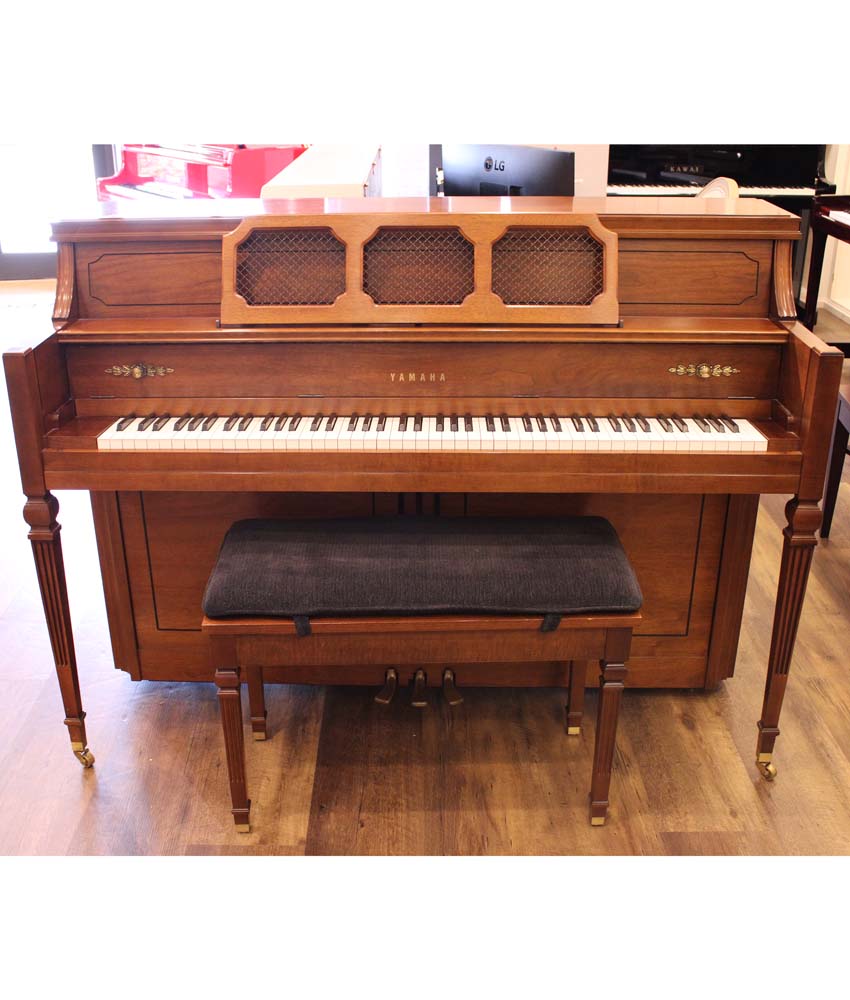 1992 Yamaha 43" M404 Upright Piano | Walnut Satin | SN: T163145 | Used