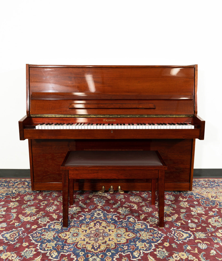 Fayette Continental Console Upright Piano | Satin Mahogany | SN: 20210127 | Used