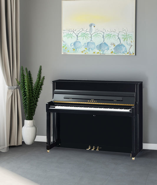 Kawai K-200 Upright Piano | 45" | Polished Ebony | New
