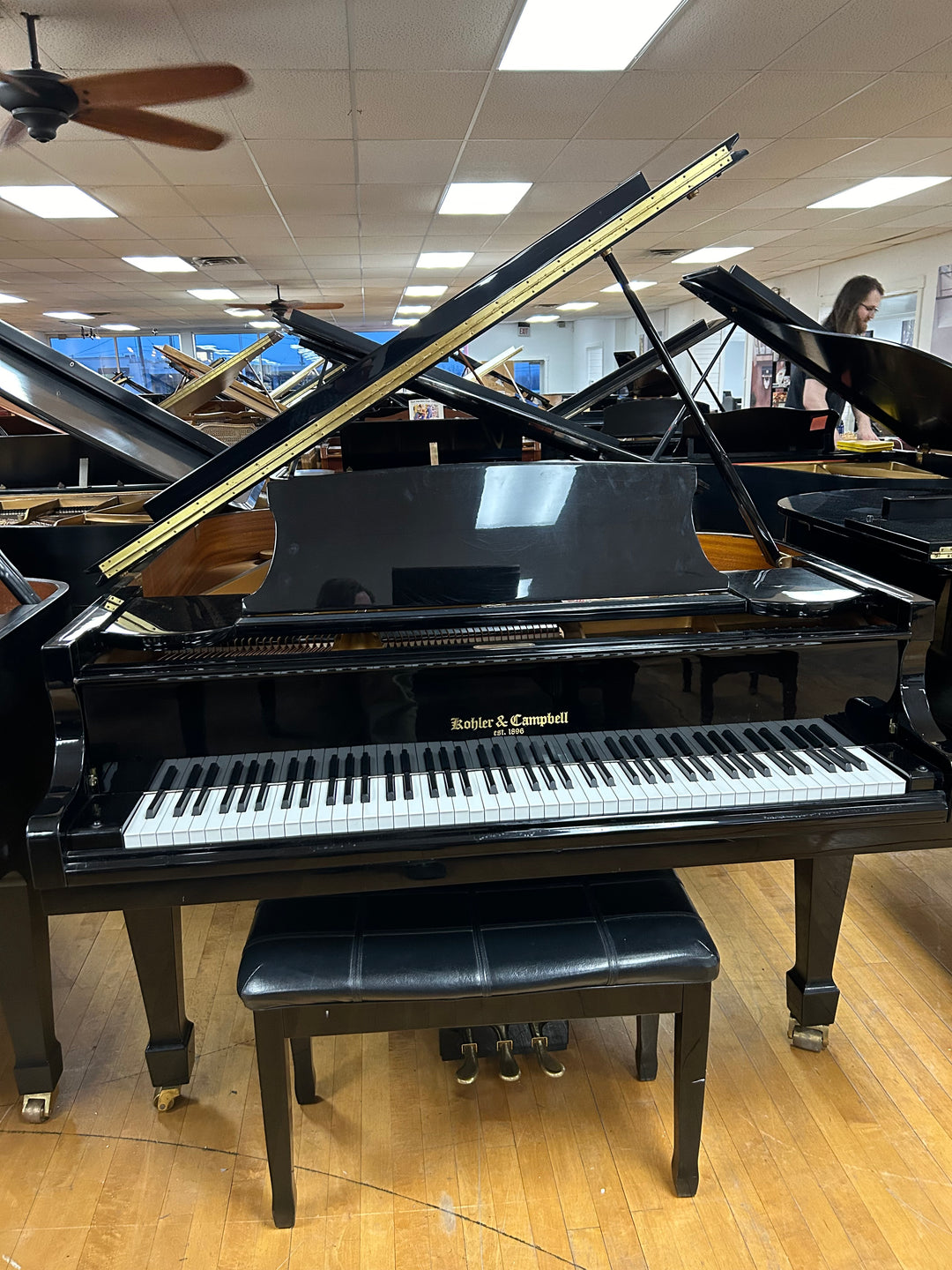 Used Kohler & Campbell SKG650 Polished Ebony Grand Piano – Alamo