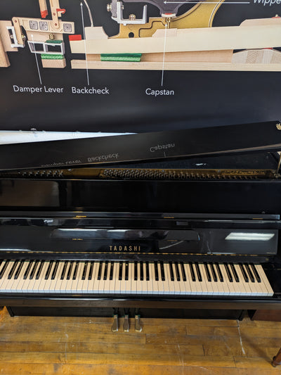 Tadisha Console Upright Piano | Polished Ebony | SN: 390301 | Used