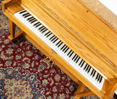 Boston 46" UP118S Upright Piano | Satin Oak | SN: B132791 | Used