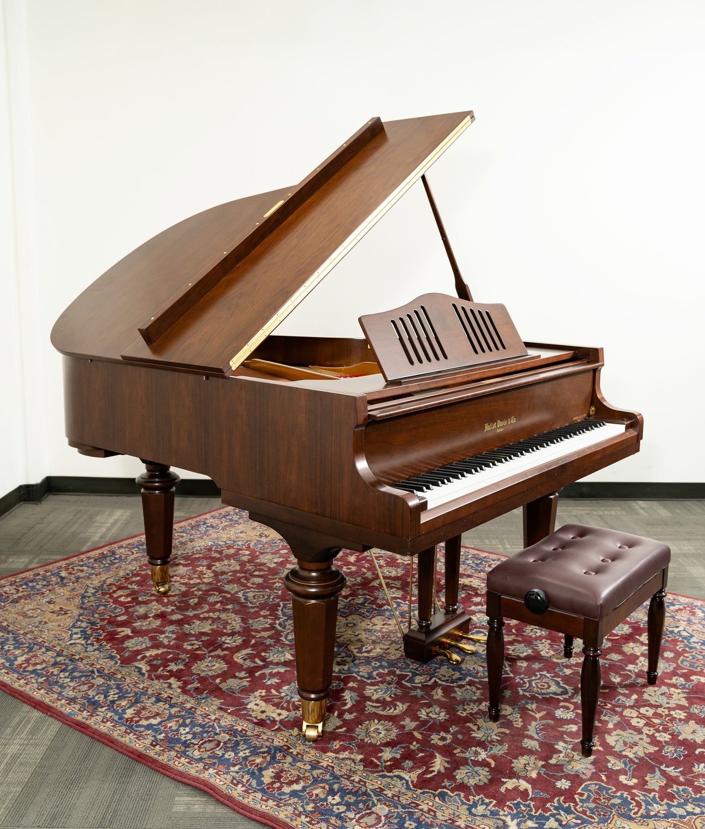 Hallet Davis & Co DG Grand Piano | Satin Mahogany | SN: 91245