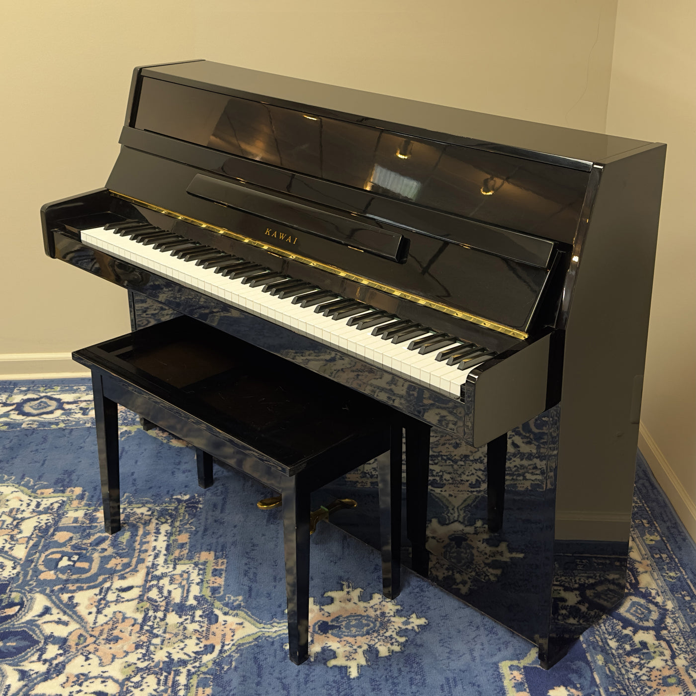 1992 Kawai CX-5 Upright Piano | Polished Ebony | Serial No. A32579 | Used
