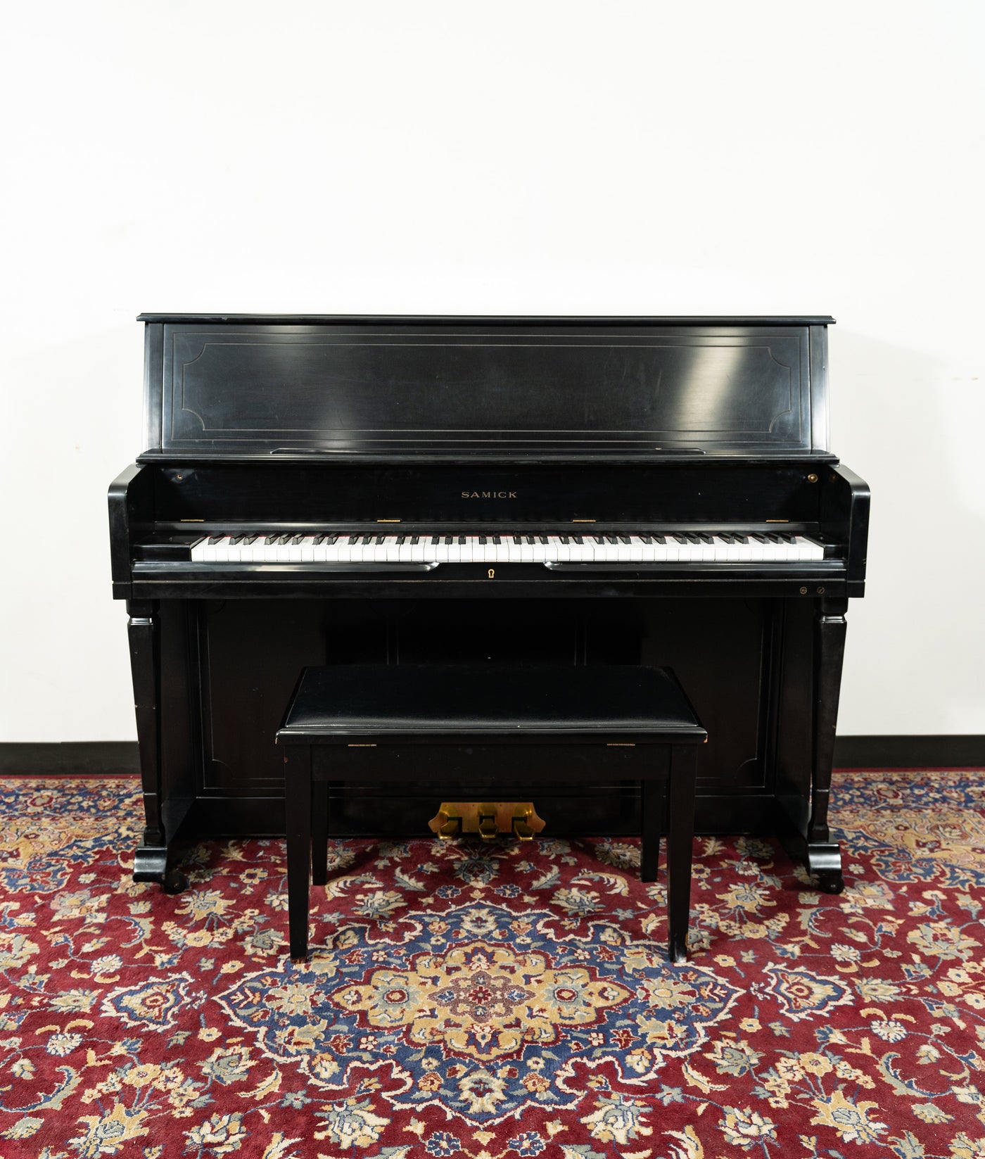 Samick SU-147S Upright Piano | Satin Ebony | SN: IPH00903 | Used