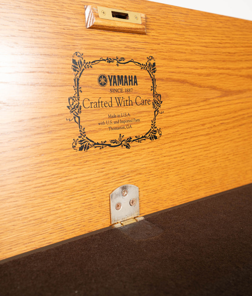 1987 Yamaha P22 Upright Piano | Oak | 45" | Serial No. 289479 | Used