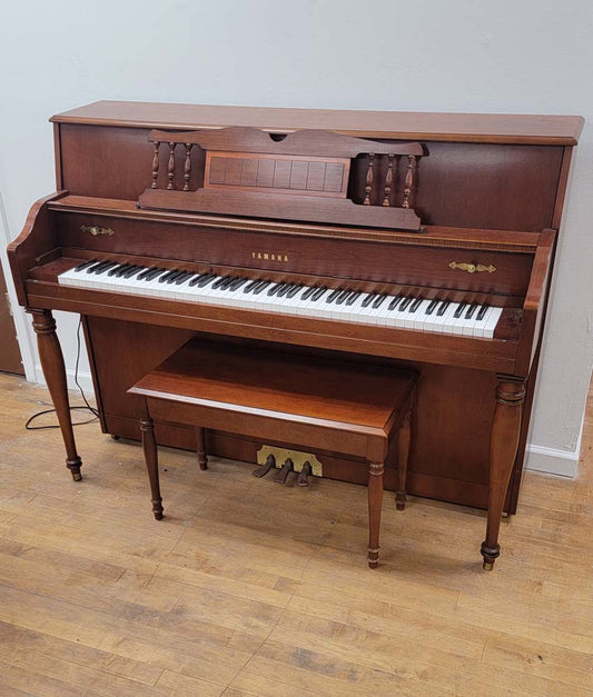 Yamaha M500 Console Upright Piano | Satin Walnut | SN: 184483 | Used