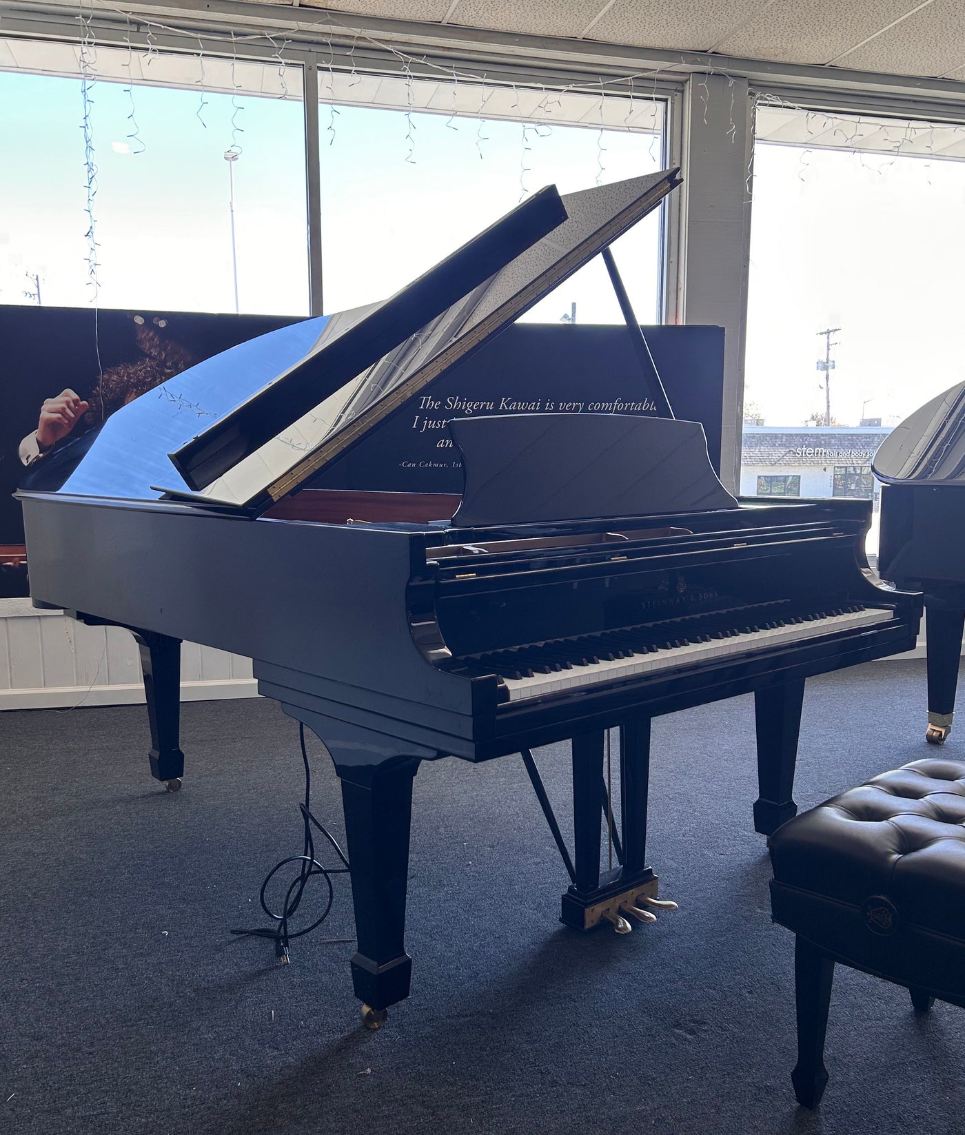 2017 Steinway Model B Spirio Player Grand Piano | Polished Ebony | Serial No. 607725 | Used