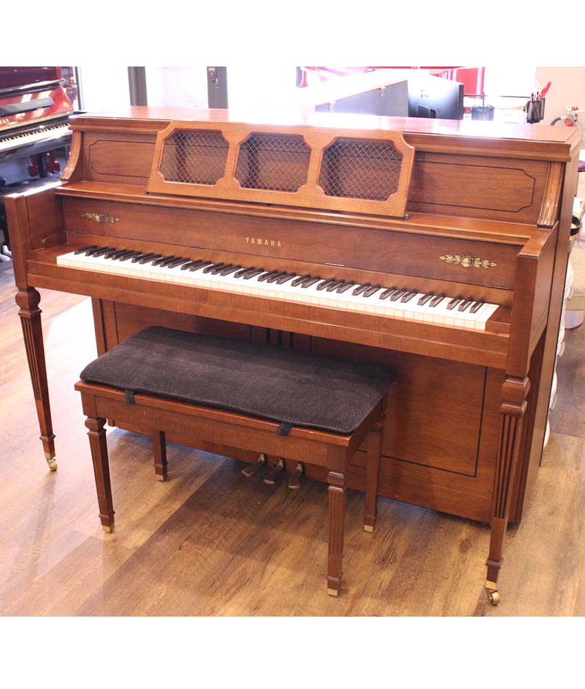 1992 Yamaha 43" M404 Upright Piano | Walnut Satin | SN: T163145 | Used