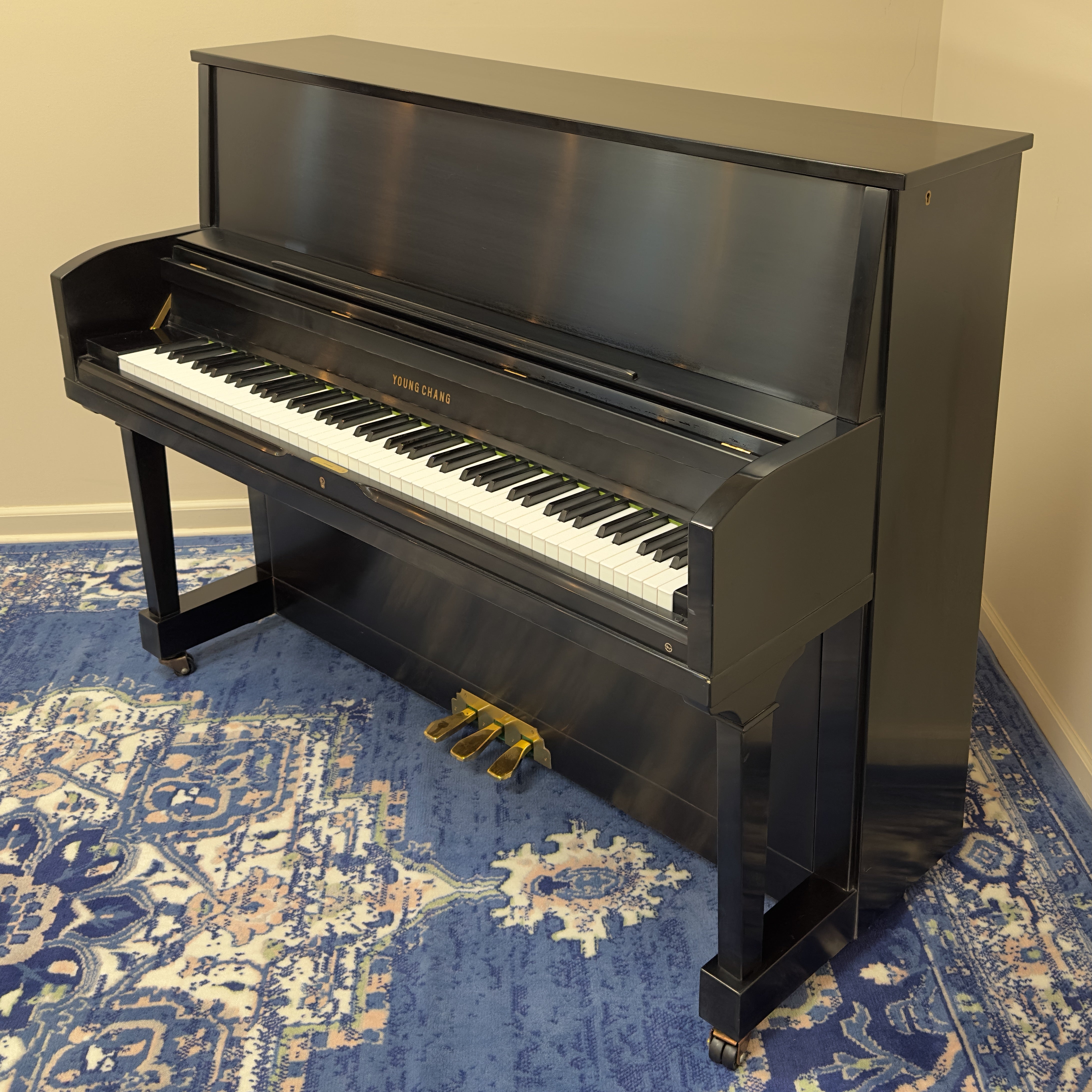 2002 Young Chang Y116 Upright Piano | Ebony Satin | Used – Alamo Piano ...