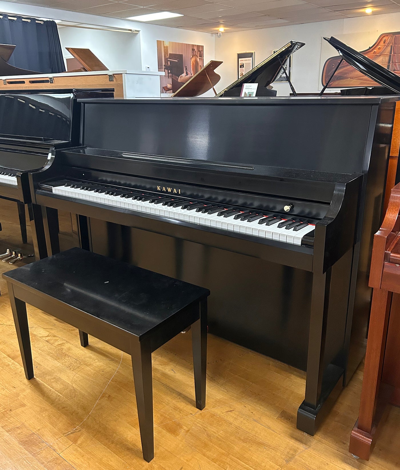 2021 Kawai 506N Institutional Upright Piano | Satin Ebony | Serial No. 161453 | Used