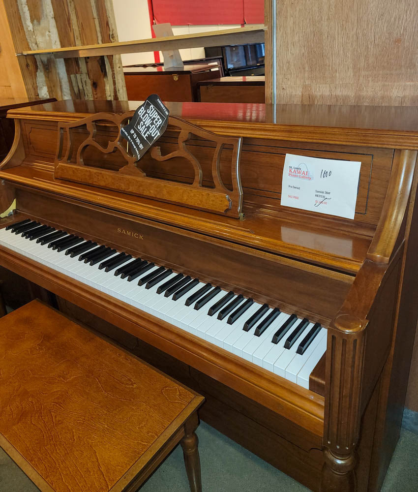 Samick SU243T Upright Piano | Satin Walnut | SN: HIK01516 | Used