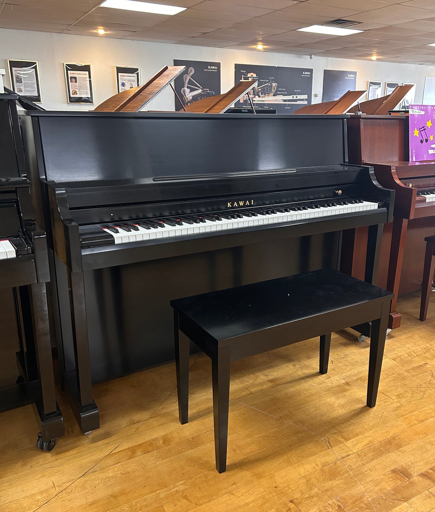 2021 Kawai 506N Institutional Upright Piano | Satin Ebony | Serial No. 161453 | Used