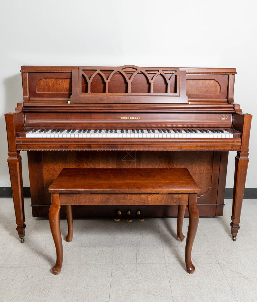 1986 Young Chang Pramberger 43.5" PF110 Upright Piano | Mahogany | SN:Y02542506 | Used
