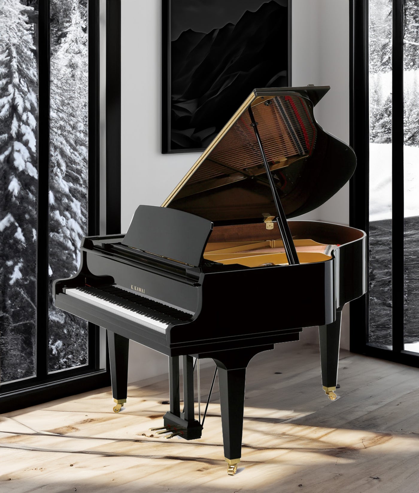 Kawai 5'5" GL-30 Classic Grand Piano | Polished Ebony | New