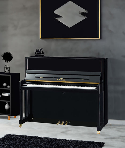 Kawai 48” K-300 Upright Piano | Ebony Polish | New