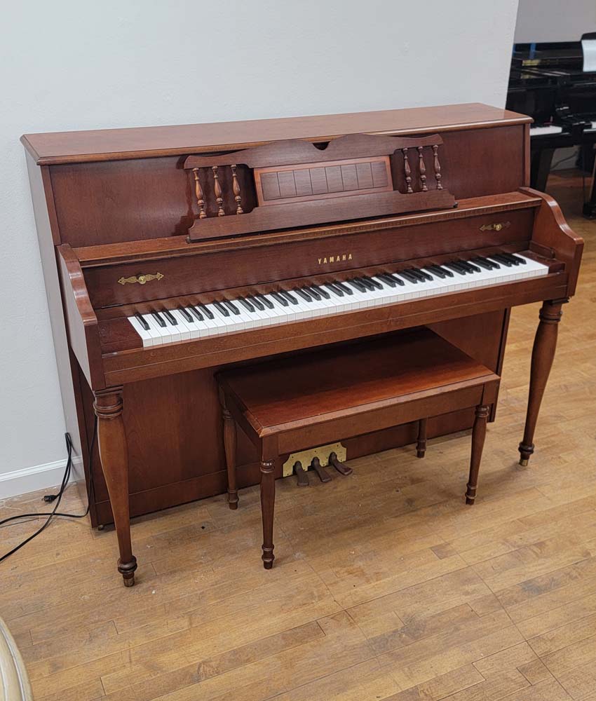 Yamaha M500 Console Upright Piano | Satin Walnut | SN: 184483 | Used