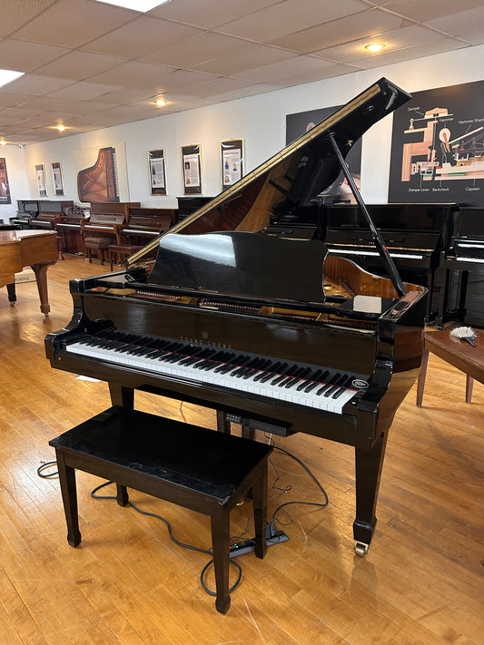 Young Chang G-157 Grand Piano (1999) with PianoDisc Player System | Player Piano | Polished Ebony | Used