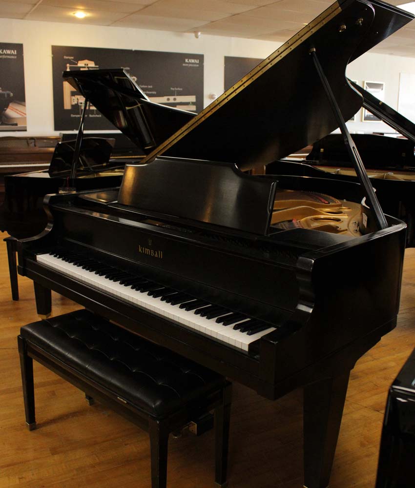 1978 Kimball 520 Baby Grand Piano | Satin Ebony | SN: B28143 | USED