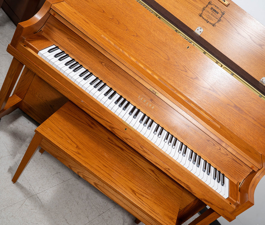 1987 Yamaha P22 Upright Piano | Oak | 45" | Serial No. 289479 | Used