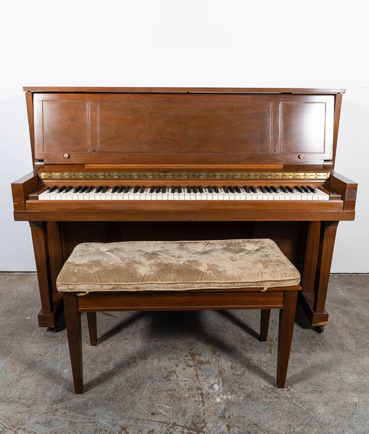 1976 Steinway Model 45 Studio Upright Piano | Satin Mahogany | Serial No. 446897 | Used