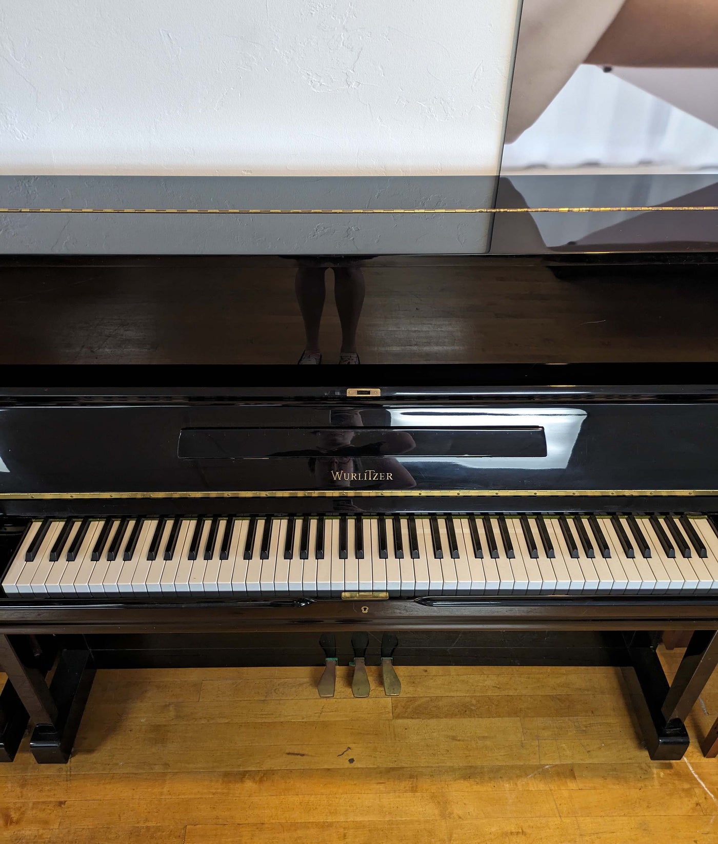 Wurlitzer U-348 Upright Piano | Polished Ebony | SN: 2056031 | Used