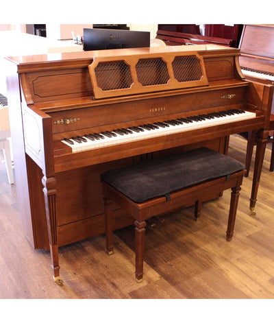 1992 Yamaha 43" M404 Upright Piano | Walnut Satin | SN: T163145 | Used