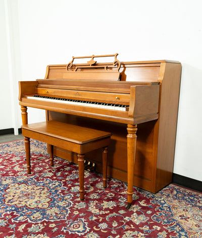 Wurlitzer 40" Upright Piano | Satin Oak | SN: 763740 | Used