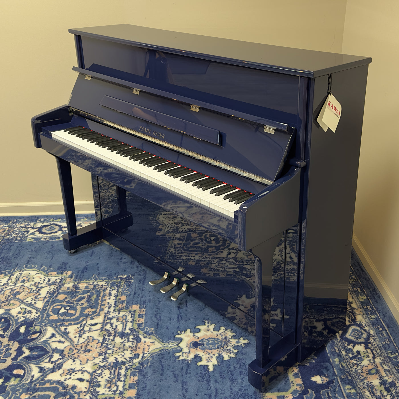 2023 Pearl River 118 Classic Studio Upright Piano | Blue Polish | Serial No. 2580836 | Used