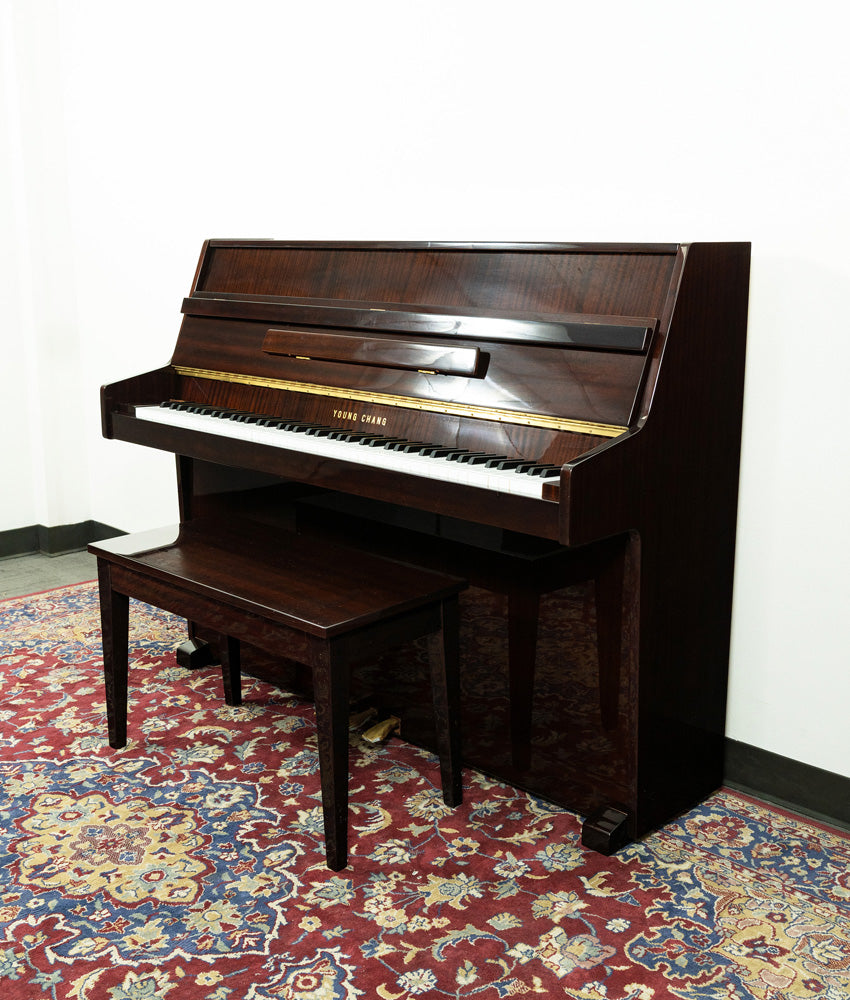 Young Chang Classic Upright Piano | Polished Mahogany | SN: T0012841