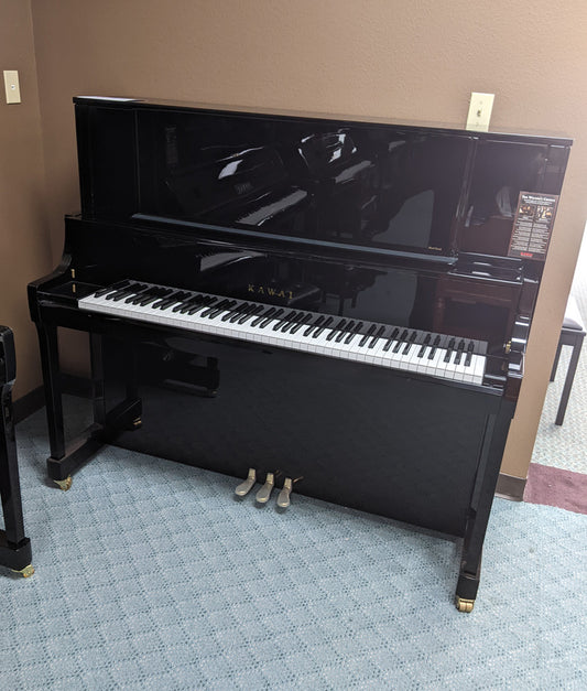 Kawai K800 Professional Upright Piano (2023) | Polished Ebony | 53" | Serial No. 2784808 | Used