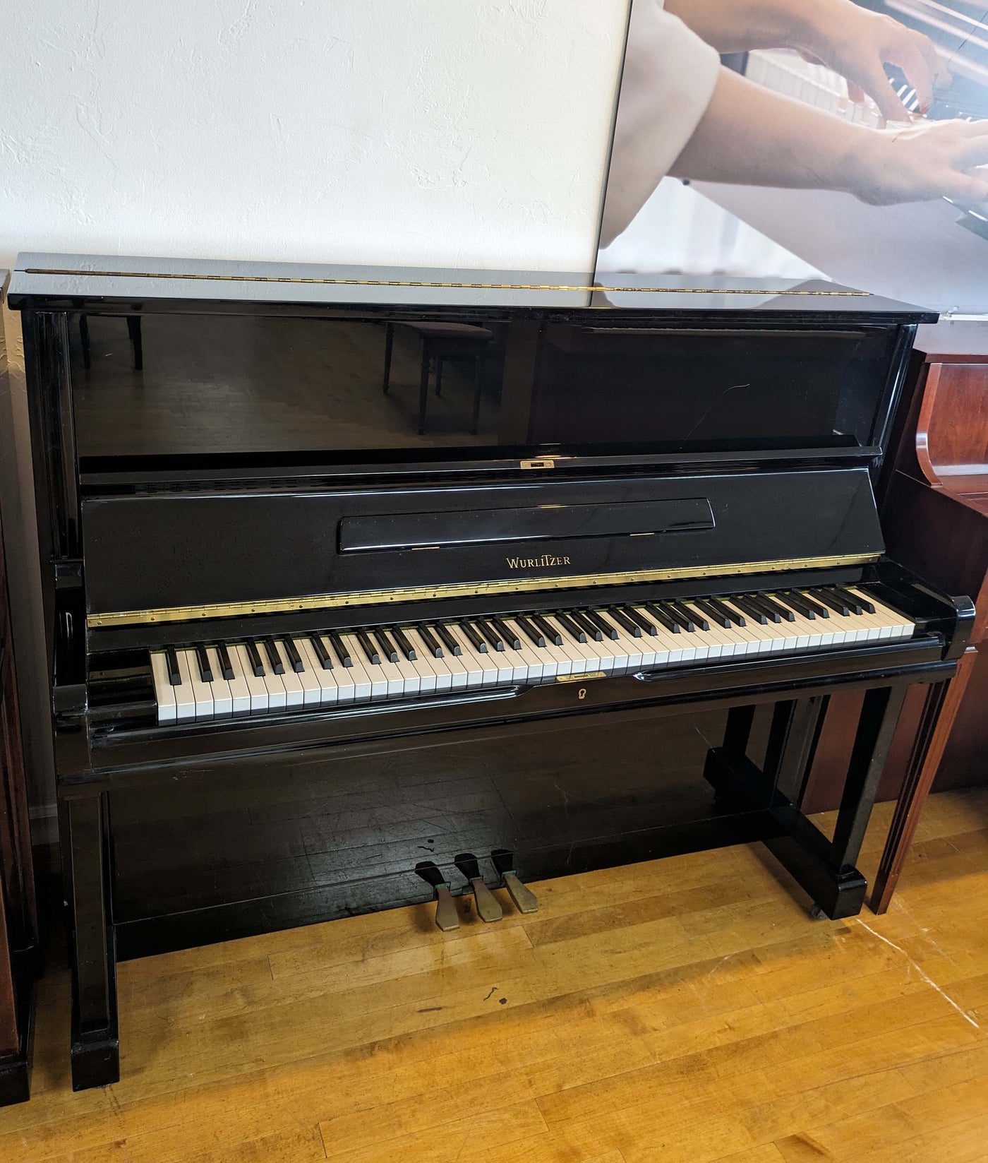 Wurlitzer U-348 Upright Piano | Polished Ebony | SN: 2056031