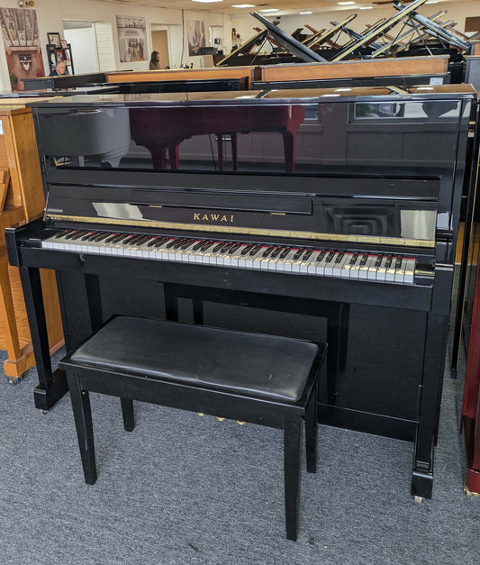 Kawai K-25 Upright Piano | Polished Ebony | SN: 2475917 | Used